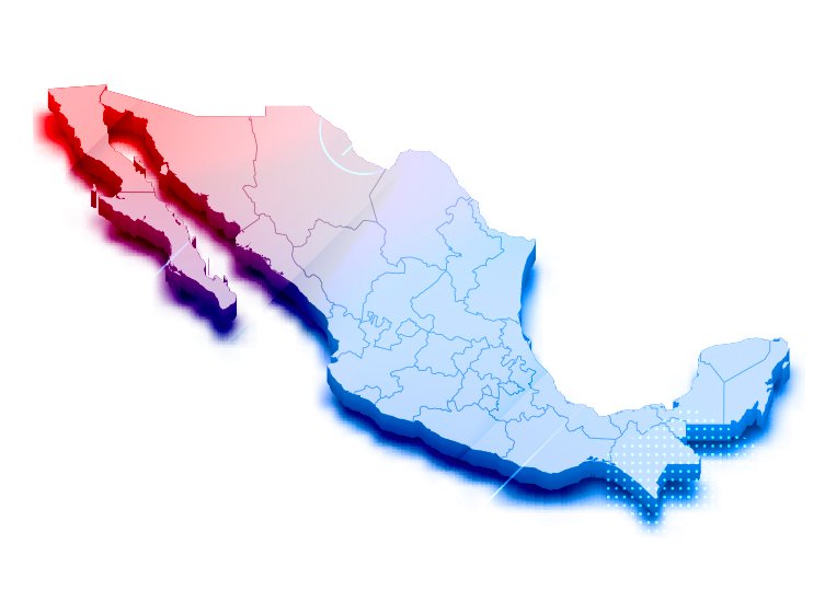 Mapa de distribuidores de México